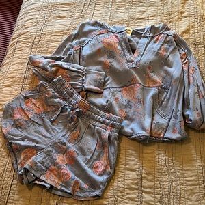 Bloom + Blare Loungewear.  Adorable and oh so soft. Shorts and hooded top.